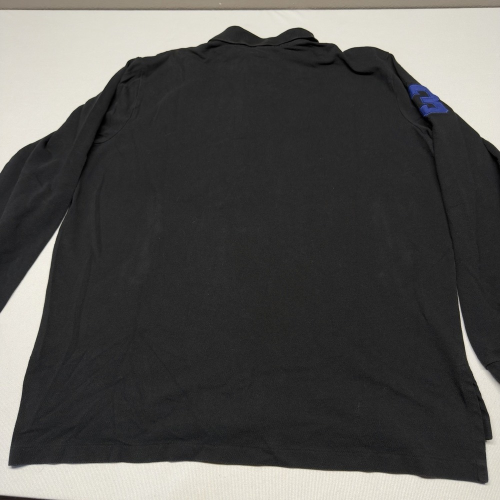 Polo Ralph Lauren Big Pony Long Sleeve Polo Shirt‎ Black With Blue Pony Men's XL - Picture 8 of 11
